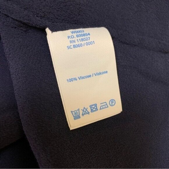 Boden Navy Blue Gold Button Utility Blouse Long Sleeve Casual Workwear US 12 - Picture 5 of 5